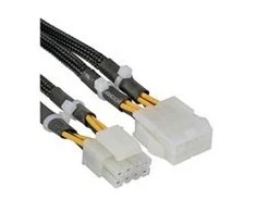 Inline ATX / EPS 8-pin - ATX / EPS 8-pin, 0,3m, Juoda (26630A)