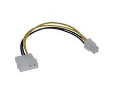 „InLine Molex“ – ATX/EPS 4 kontaktų, 0,2 m, „Geltonas“ (26632)
