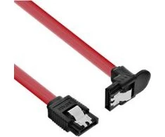 Intos InLine SATA III laidas, 90°, 75 cm, raudonas