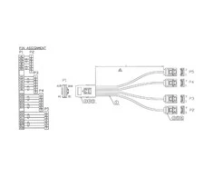 InLine FF 8087 - SATA x4, 1m, Baltas (27620B)