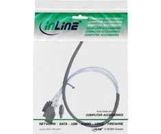InLine ® Plonas SAS laidas, nuo SFF-8654 iki 4x SATA 7 kontaktų, 12 Gb/s, 0,5 m