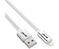 InLine Lightning USB kabelis, sidabrinis/aliuminis, 2m MFi sertifikuotas