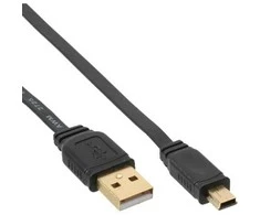 InLine Mini-USB 2.0 kabelis USB-A iki Mini-B, juodas - 5m