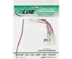 Inline Įmontuotas 3 kontaktų į 4 kontaktų „Molex“ ventiliatoriaus adapterio kabelis