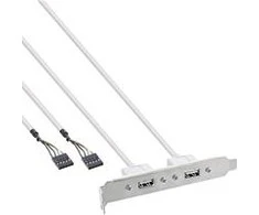InLine Vadovaukitės 2x USB 2.0 A tipo moteriai (33390)