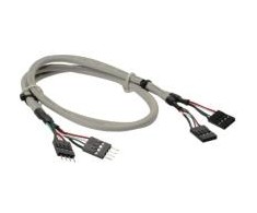 Inline Įmontuotas vidinis USB 2.0 prailginimo kabelis, 2 x 30 cm