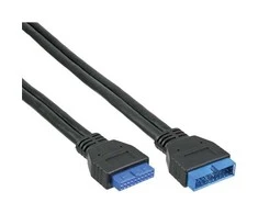InLine USB 19 kontaktas - USB 19 kontaktas, 0,35 m, Juodas (33448I)