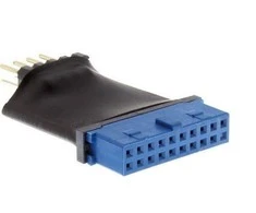Inline Intos USB 19 pin - USB 9 pin, Juodas (33449L)
