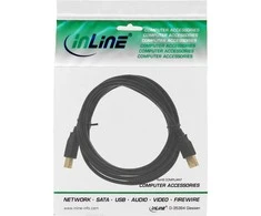 MicroConnect USB laidas InLine USB-A - USB-B 3 m juoda (34535S)