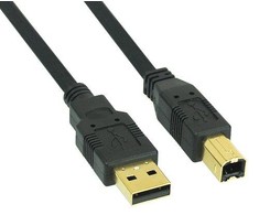 MicroConnect USB laidas InLine USB-A - USB-B 3 m juoda (34535S)