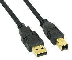 InLine USB 2.0 laidas, nuo A iki B, paauksuotas, juodas - 5m