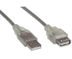 InLine USB 2.0 plėtinys, skaidrus - 5m