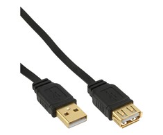 Kabelis USB InLine USB-A - USB-A 5 m Juodas (34605F)