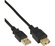 USB kabelis InLine USB- A - 10 m Juoda (34611S)