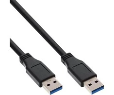 InLine USB 3.0 Cable, A to A, juodas – 0.3m