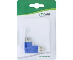 Intos InLine USB 3.0 AA, vyriškas-moteris, 90 ° adapteris
