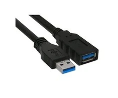 USB kabelis InLine USB-A - USB-B 2,5 m Juodas (35625)