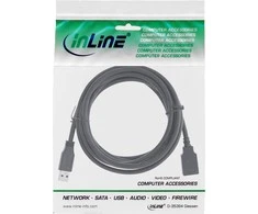 USB kabelis InLine USB-A - USB-A 5 m Juodas (35665)