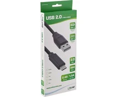USB kabelis InLine USB-A - USB-C 3 m Juodas (35733)