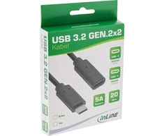 USB kabelis InLine USB-C - USB-C 1,5 m Juodas (35774)