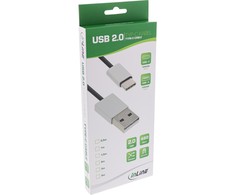 USB kabelis InLine USB-A - 1 m Juodas (35831)