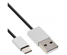 USB kabelis InLine USB-A - USB-C 1,5 m Juodas (35834)
