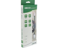 USB kabelis InLine USB-A - USB-C 1 m Juodas (35871)