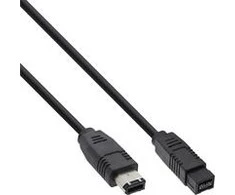 InLine Fejerverkai 9-pin - Fejerverkai 6-pin, 3m, Juodas (36903)