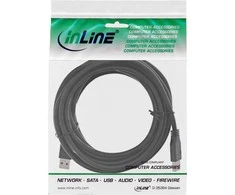 InLine USB 3.0 kabelis, nuo A iki A, juodas - 5m