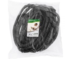 InLine spiralinės juostos kabelio mova, juoda - 25mm x 10m