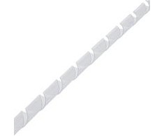 Inline Spiral Wrap kabelio spiralinis apvyniojimas, 10 m ilgio, 8 mm skersmens, skaidrus baltas