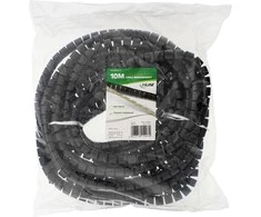 Inline Spiral Wrap kabelio apvyniojimas, 10 m ilgio, 15 mm skersmens, juodas