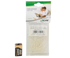 InLine Cable Tie Set 100 vnt - natural