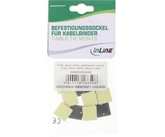 InLine mounting base for cable ties 4.5mm, juodos spalvos – 10vnt