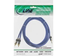 Kabelis InLine Jack 3,5 mm - RCA (Cinch) x2 5m mėlyna (89935P)