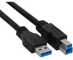 Inline 35350 USB kabelis USB 3.0 kištukas A / B kištukas 5m juodas
