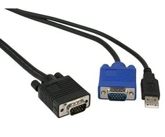 InLine KVM kabeliai, 1,8m, juodieji (60667D)