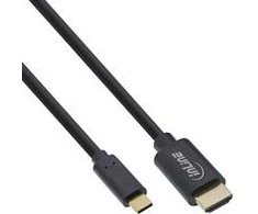 USB kabelis InLine USB-C - HDMI 1 m Juodas (64111)