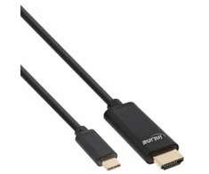 USB kabelis InLine USB-C - HDMI 3 m Juodas (64113)