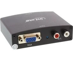 AV adapteris InLine HDMI - D-Sub (VGA) + Jack 3.5mm juoda (65004)