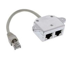 InLine Dubler prievadai ISDN, RJ45 vyrų 2x RJ45 moterų (69932A)