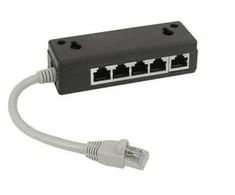 InLine Splitter ISDN 5x RJ45 Moteris 15cm kabelis su terminalais rezistoriais (69935)