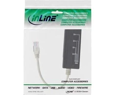 InLine 4 prievadų telefono prievado skirstytuvas, RJ45 vyriškas ir 4 x RJ45 moteriškas skirstytuvas, 0,15 m