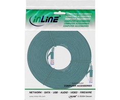 InLine Flat Patch kabelis, U / FTP, 6A kat., žalias, 7m