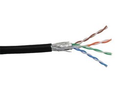 InLine Network Patchcord SF / UTP, Cat.5E, AWG26, CCA, PVC, juoda, 100m (72099S)
