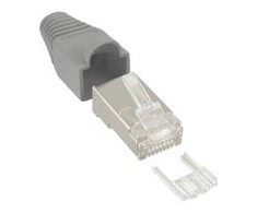 Inline RJ45 8P8C kištukas, pilkas 10 vnt. (74510A)