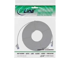 InLine ® Plokščias pleistras kabelis, U / FTP, 6A kat., TPE halogenas, laisvas, pilkas, 5m
