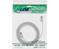 InLine ® Plokščias pleistras kabelis, U / FTP, 6A kat., TPE halogenas be, pilkas, 7,5m