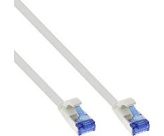 InLine ® Plokščias pleistras kabelis, U / FTP, 6A kat., TPE halogenas, laisvas, baltas, 7,5m