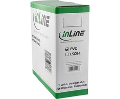 InLine Network Patchcord S / FTP, PIMF, Cat.6, Juodas, AWG27, PVC, CU, 100m (76499S)
